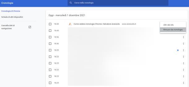 Come vedere cronologia Google Chrome