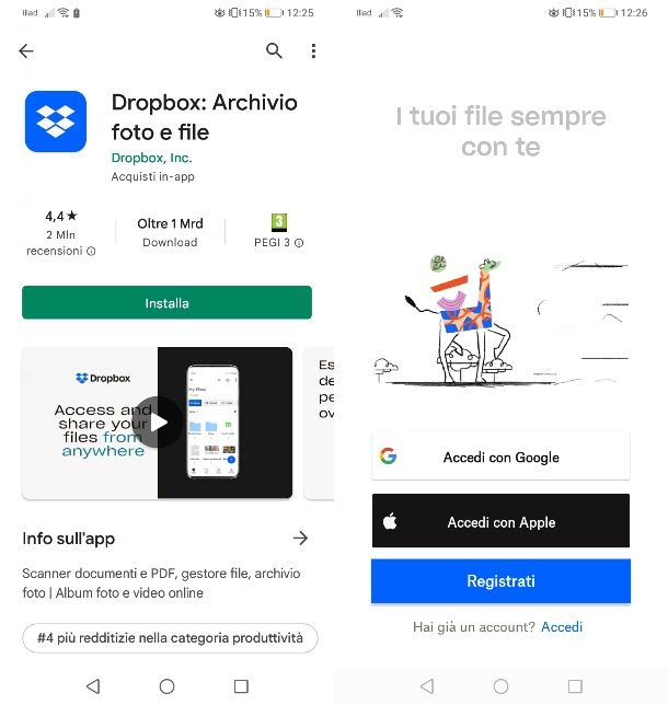 Come scaricare Dropbox su Android