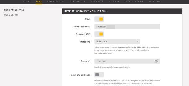 Come cambiare password modem Fastweb: FASTGate