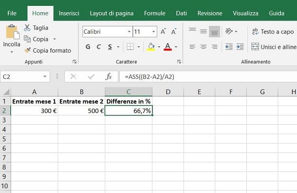 Come calcolare la differenza percentuale in Excel