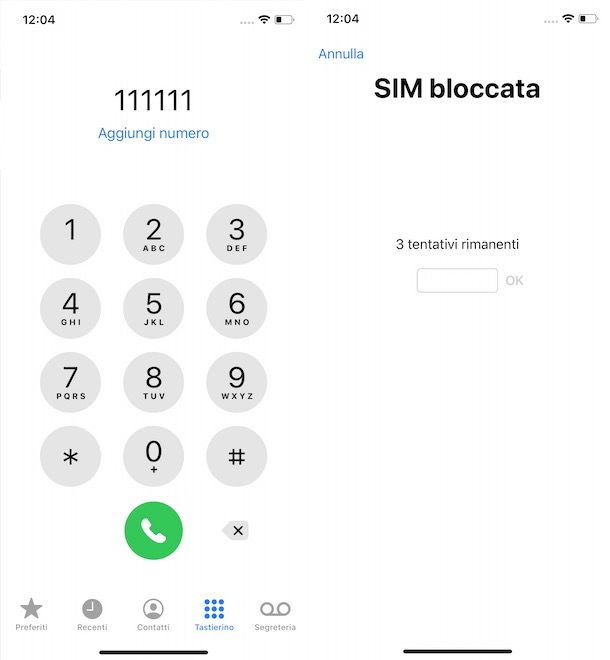Come sbloccare SIM iPhone senza spegnerlo
