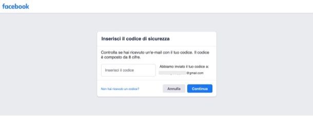 Cambiare password Facebook