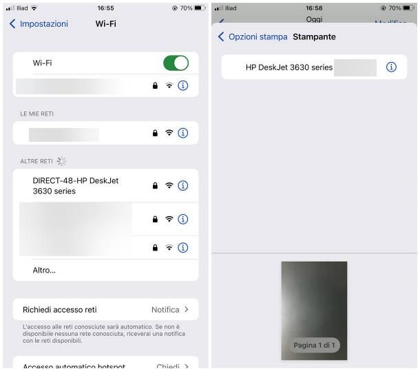 Come stampare da iPhone senza router: Wi-Fi Direct