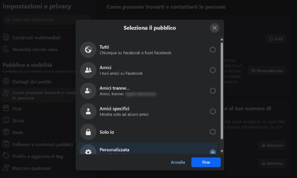 Come nascondere la lista degli amici su Facebook