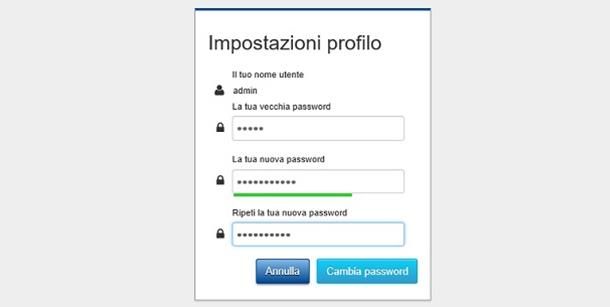 Come cambiare password al modem TIM HUB