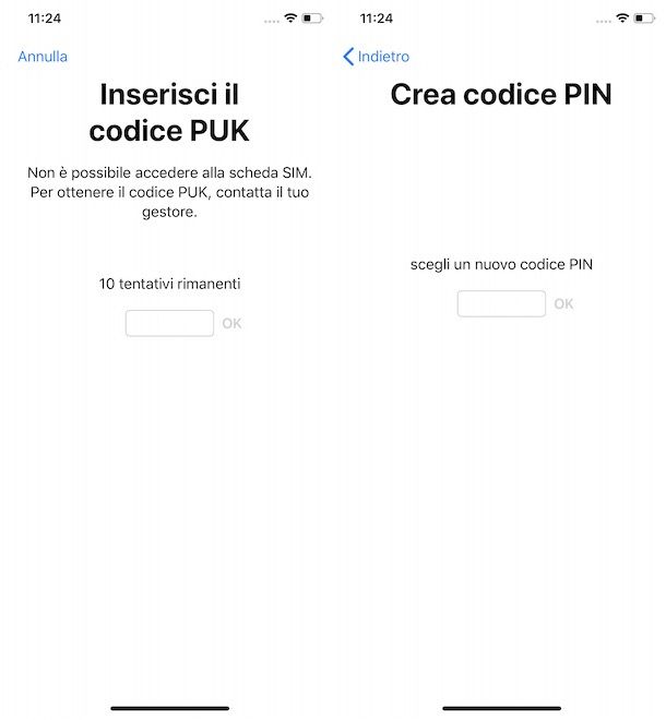 Sbloccare la SIM iPhone con PUK