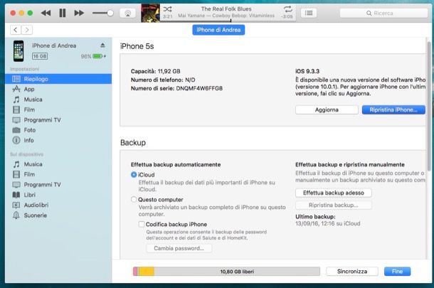 Come installare iOS 10