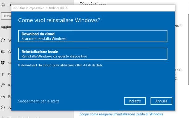 Come formattare un PC portatile: Windows 10