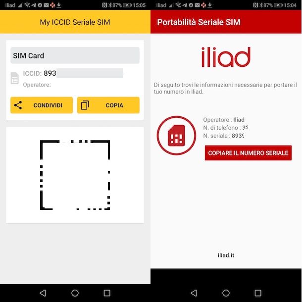 ICCID su Android