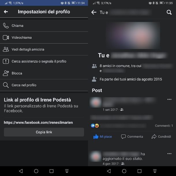 Come vedere dettagli amicizia Facebook da smartphone e tablet