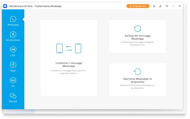 Dr.Fone Trasferimento WhatsApp