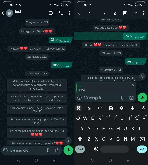 Come quotare un messaggio su WhatsApp