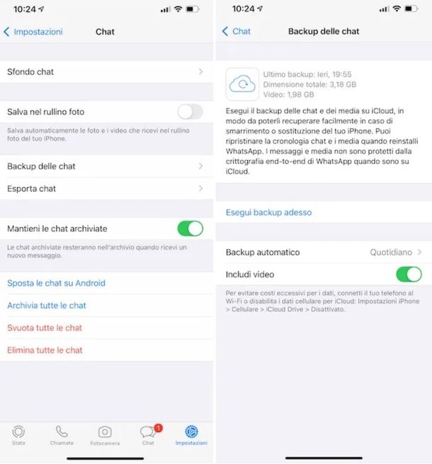 Backup WhatsApp iPhone