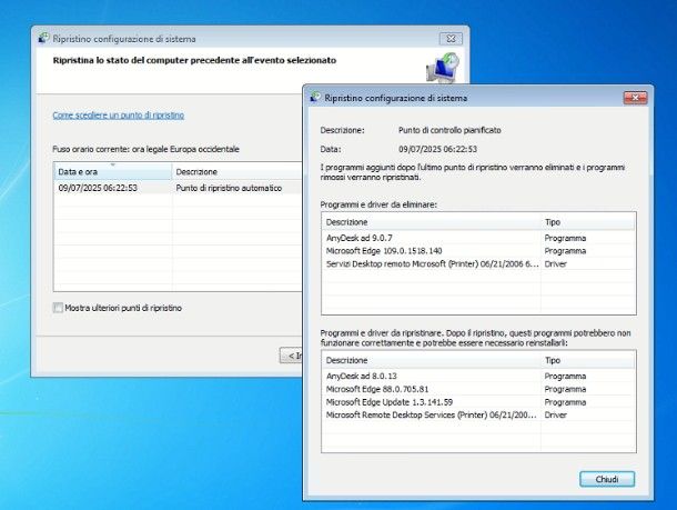 Ripristino Windows 7 senza perdere dati