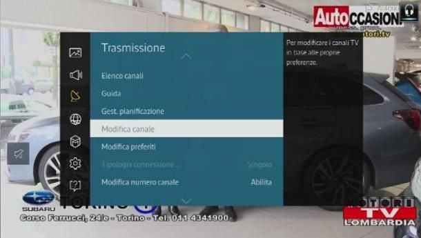 Come ordinare i canali TV: Samsung