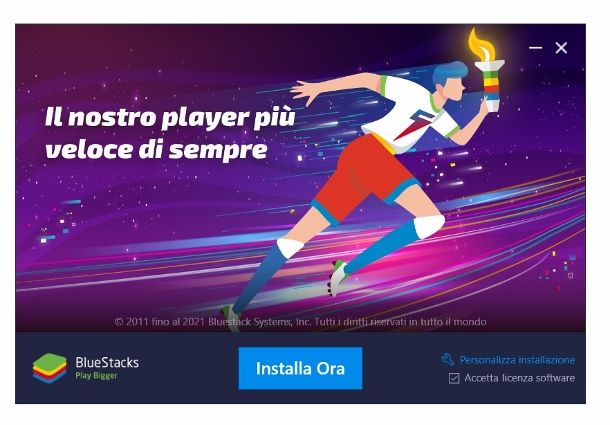 BlueStacks installazione