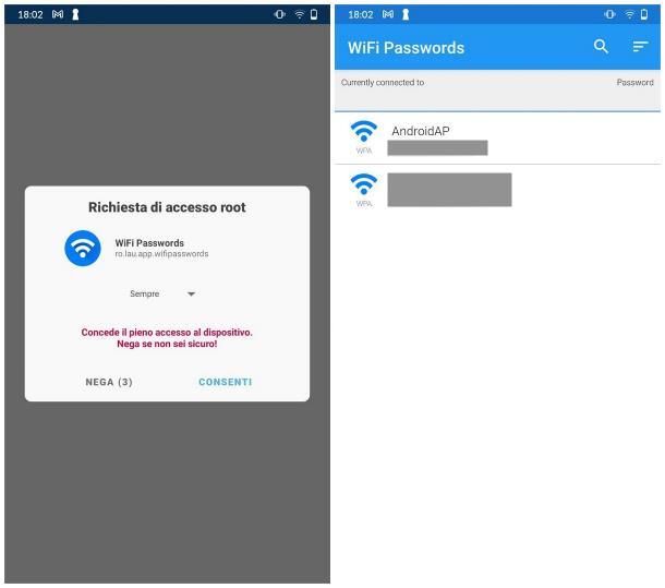 Trovare password Wi-Fi Android