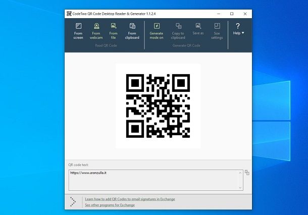 CodeTwo QR code Desktop Reader