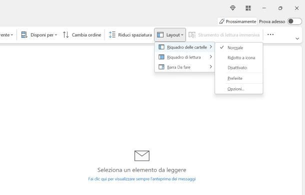 Come visualizzare cartelle nascoste: Outlook