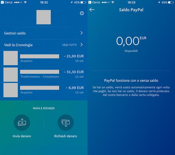 Come vedere saldo PayPal