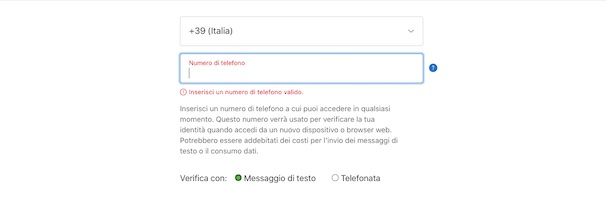 Creare account iCloud senza numero