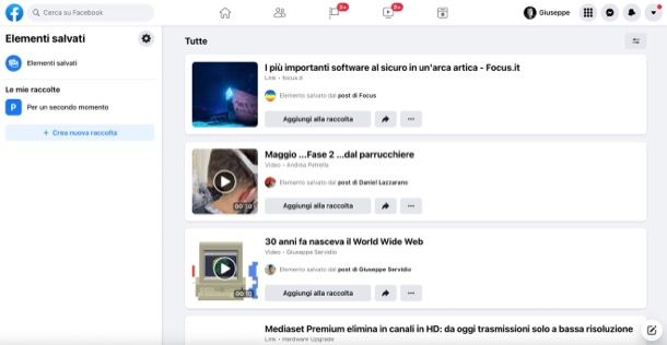 Come cercare post su Facebook