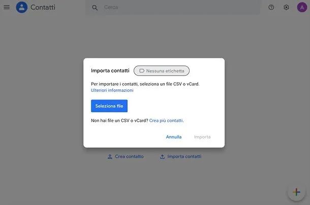 Sincronizzazione contatti iCloud