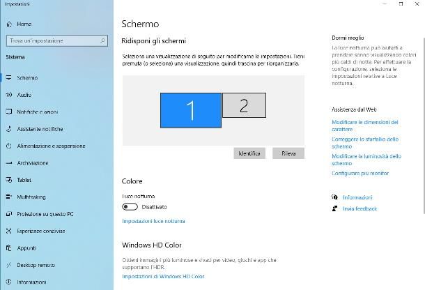 Come sdoppiare lo schermo Windows 10