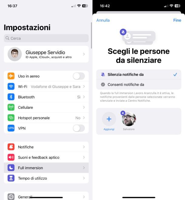 Full Immersion su iPhone