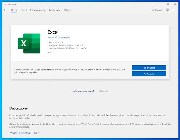 Excel WIndows 10