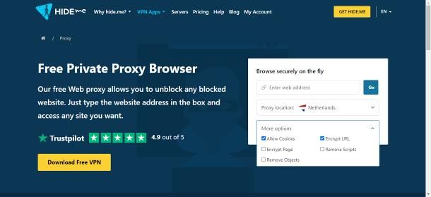 Dove trovare server proxy free