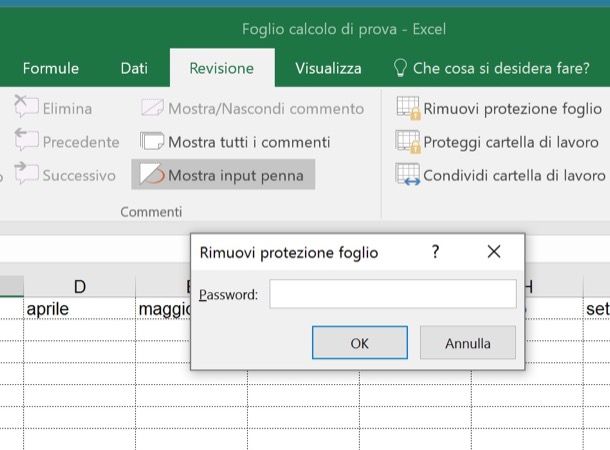 Come proteggere celle Excel