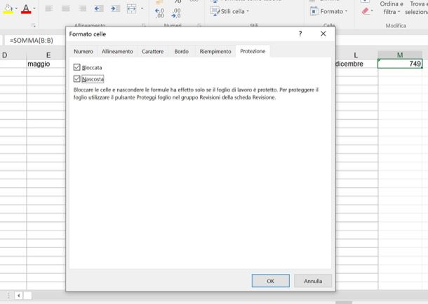Come proteggere celle Excel
