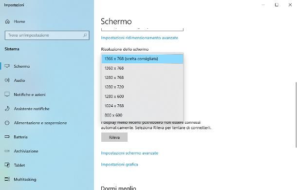 Come ridimensionare lo schermo del PC: Windows 10