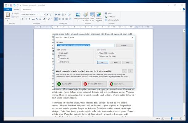 Come convertire file RTF in PDF