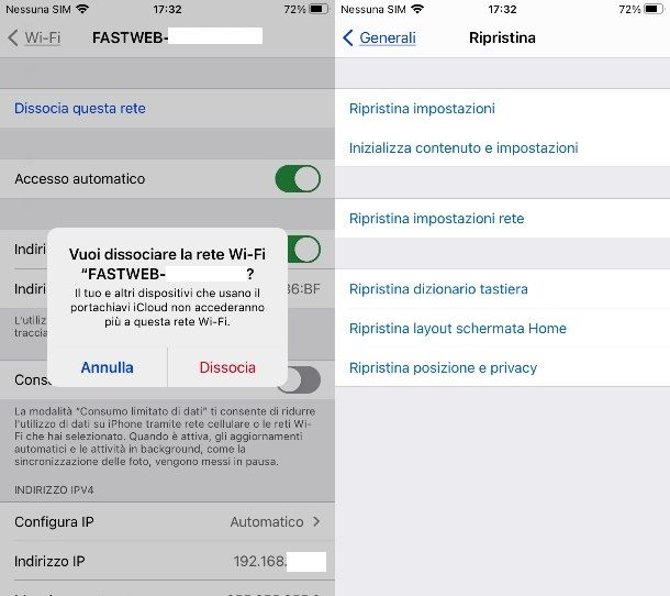 Come riabilitare una rete su iPhone