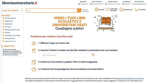 Come vendere libri usati con Libreria Universitaria