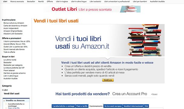 Come vendere libri usati su Amazon