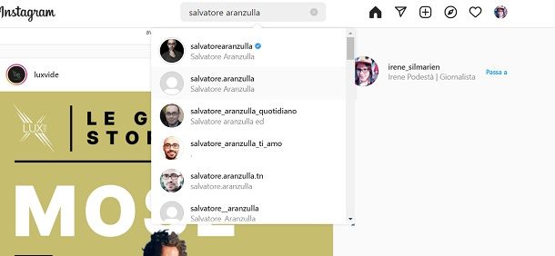 Come trovare persone su Instagram sapendo solo il nome