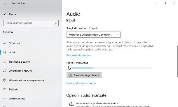 Come provare il microfono su Windows 10 e successivi