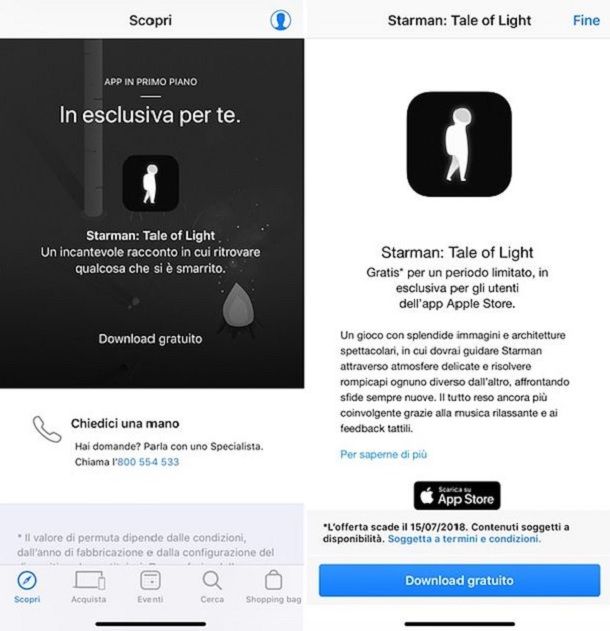 Apple Store app a pagamento gratuita