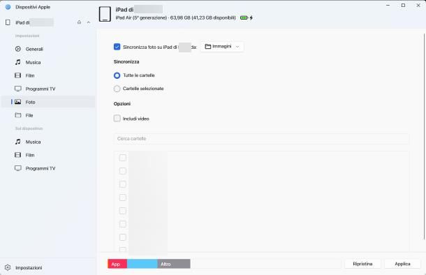 Come caricare foto su iPad