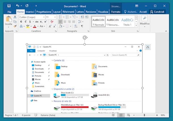 Come fare screenshot Windows