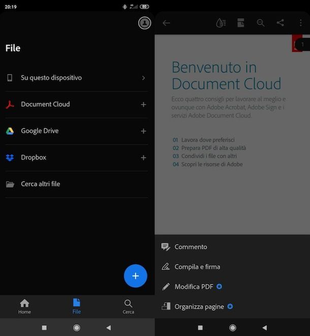 Adobe Reader app