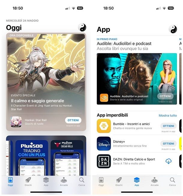 App per iPhone