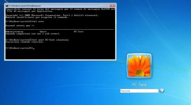 Come bypassare la password di Windows 7