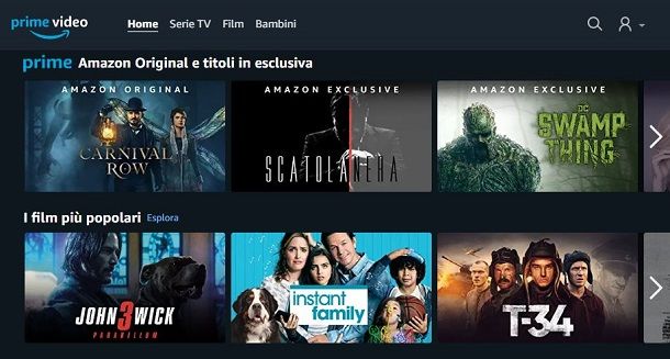 Home di Prime Video