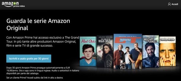 Prezzi Prime Video