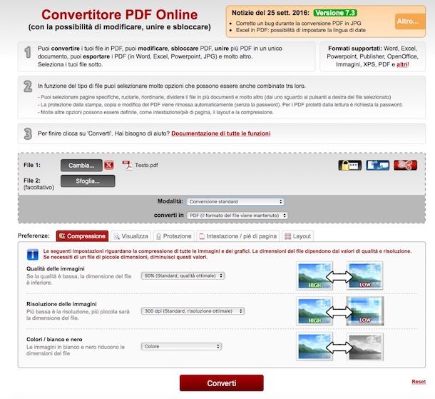 Come alleggerire PDF