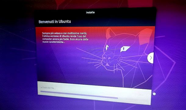 Installazione in corso Ubuntu